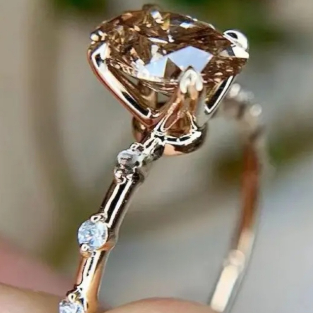 14k Gold Plated simulated stone Size 7 New. Fast Ship. Top Seller. Quality!